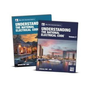 2023 Mike Holt's Understanding the NEC Volume 1 and Volume 2 textbooks, Format: Paperback