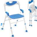 Folding Shower Chair for Elderly and Disabled, Shower Chair for Inside Shower, Foldable Bath Chair for Seniors, Travel Portable Collapsible Shower Seats for Adults