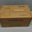 20 Oz Drinking Glasses with Bamboo Lids and Glass Straw - 8 Pcs Glass Cups Beer Ice Coffee Glasses Cute Aesthetic Cup Great for Coffee Bar Accessories Include 2 Cleaning Brushes