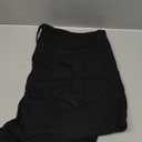 SHENHE Women's Vintage Mini Denim Skorts Wrap Overlay Irregular Stretchy Cargo Shorts Pure Black X-Large