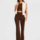 AFITNE Women's Yoga Pants Bootcut Workout Leggings Flare Casual Lounge Pants with Pockets High Waist and Tummy Control (L)