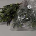 4 Pieces 14" Snowy Artificial Cypress Pine Needles Branches Fake Frosted Pine Picks Greenery Christmas Tree Sprays with Pinecones Stems for Holiday Seasonal Arrangement White Winter Dcor (4)