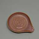 LAUCHUH Spoon Rest for Kitchen Counter, 5" Ceramic Spoon Holder for Stove Top Large Utensil Rest Farmhouse Kitchen Decor for Ladle, Cooking Spoons, Spatula, Tongs, Christmas, Kiln-Transformed Red