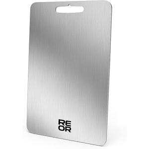 Thin Stainless Steel Cutting Board Sheet  Odor-Resistant, Hygienic & Dishwasher Safe  14x10 Flat Steel Prep Surface for Meat, Fish, Vegetables  Durable & Non-Porous Kitchen Board