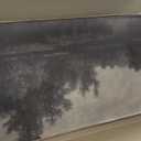 ZZLWBKGL Vintage Framed Wall Art Landscape Wall Decor Natural River Canvas Art Farmhouse River Pictures Rustic Paintings Country Artwork For Living Room Study Bedroom (10"L x 8"W)