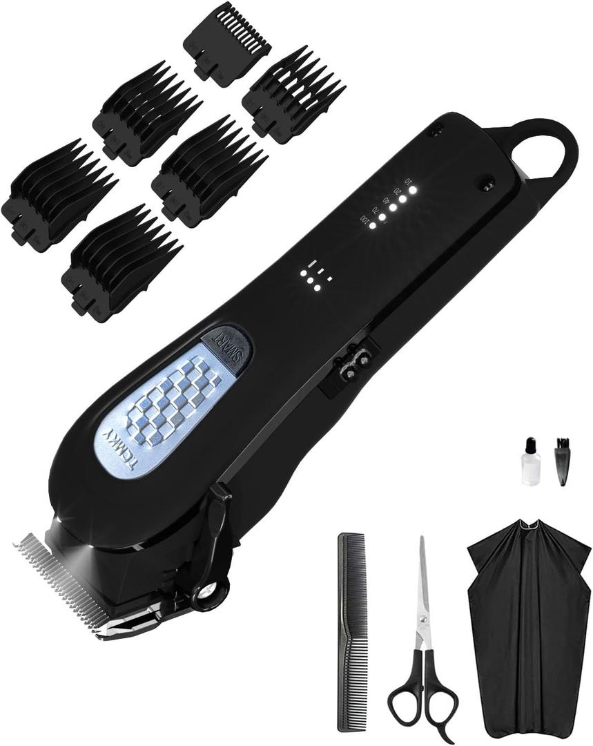 TCMKY Hair Clippers for Men Cordless&Corded Barber Clippers for Hair Cutting & Grooming Professional Hair Trimmer for Men Rechargeable Hair Trimmer Kit for Household(Black)