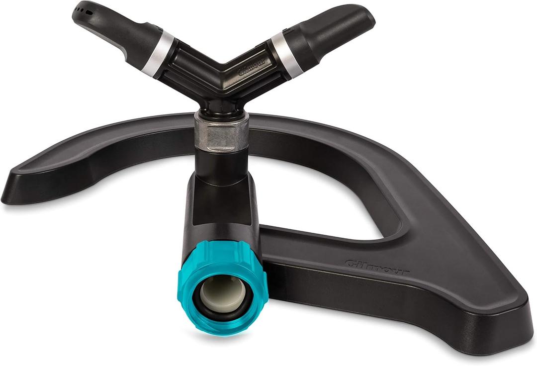 Gilmour 813443-1001 Whirling Stationary Base Adjustable Spot Sprinkler, Onyx