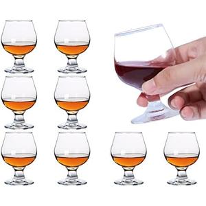 Glsairy Cute Shot Glasses Small Brandy Snifters Set of 8 | Cognac glasses | Port Glasses | Tequila Glasses(3.5 oz | 100 ml)