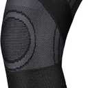 Compression Knee Brace for Women & Men, Workout, Sports, Daily Knee Compression Sleeve for Maximum Knee Pain Support & Fast Recovery1-Pack with Removable Adjustable Straps Knee Brace(XX-Large)