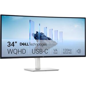 Dell 34 Plus USB-C Curved Monitor - S3425DW - 34-inch (3440 x 1440) up to 120 Hz 21:9 Display, VA Panel, AMD FreeSync Premium, 99% sRGB, 95% DCI-P3, Integrated Speakers, 3000:1 Contrast Ratio