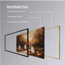 XWNLTEPK Halloween Canvas Wall Art Poster Ghostly Mural on Moonlit Trail Fun Fall Woodland Decor Pumpkin Row Flying Bats Autumn Leaf Decor Perfect for Decorating Home Library Corner (8x12in Black Framed, A08)