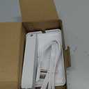 CABOCASA 3FT Ultra Flat Plug Extension Cord Power Strip with 3 Outlets, Patented Detachable Ultra-Thin Outlet Cover Concealer & Ultra-Flat Plug, Max. 13A 125V 1625W ETL Listed, White Color