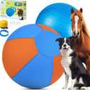 Tnoay Herding Ball for Dogs Horse with Cover | Dual Layered Herding Dog Jolly Ball for Australian Shepherds with Hand Pump | Herding Toys for Dog | 18",Orange&Blue
