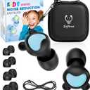 Kids Earplugs (5-12 yrs) with String Hearing Protection for Adult Children with Small Ear Canals, Noise Sensitivity Ear Plugs for Home, School, Playtime - 8 Tips in XS/S/M/L- 26 dB Soundproof (Black+green+cord)