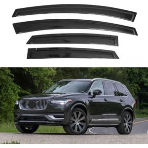 IG Window Visors Fit for 2016-2025 Volvo XC90, Out-Channel Rain Guards Vent Wind Deflectors 4PC, Car Accessories for 16-25 Volvo XC90