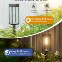 Solar Pathway Lights Outdoor, 8 Pack Bright Solar Lights Outdoor, Auto On/Off, IP65 Waterproof Solar Garden Lights Solar Powered Landscape Lighting for Yard Patio Walkway Driveway Pathway (Warm White (Cuboid))
