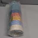 Wrova Wheat Straw Cups 6 PCS Good Alternative to Plastic Reusable Cups 12 oz Unbreakable Drinking Cup Reusable Dishwasher Safe Water Plastic Glasses with 6 Colors (Orange,Light Blue,Yellow,Beige,Green,Navy Blue)