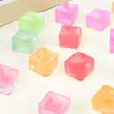 20 Pcs Stress Balls Fidget Toys, Ice Cube Sensory Squishy Fidget Toys Square Squeeze Balls for Adults Kids Anxiety Stress Relief, Classroom Prizes, Birthday Gifts Party Favors