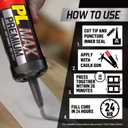 Loctite PL Premium Max Construction Adhesive, 9 fl oz Cartridge, 1 Pack - Versatile Construction Glue for Wood, Concrete, Stone & More