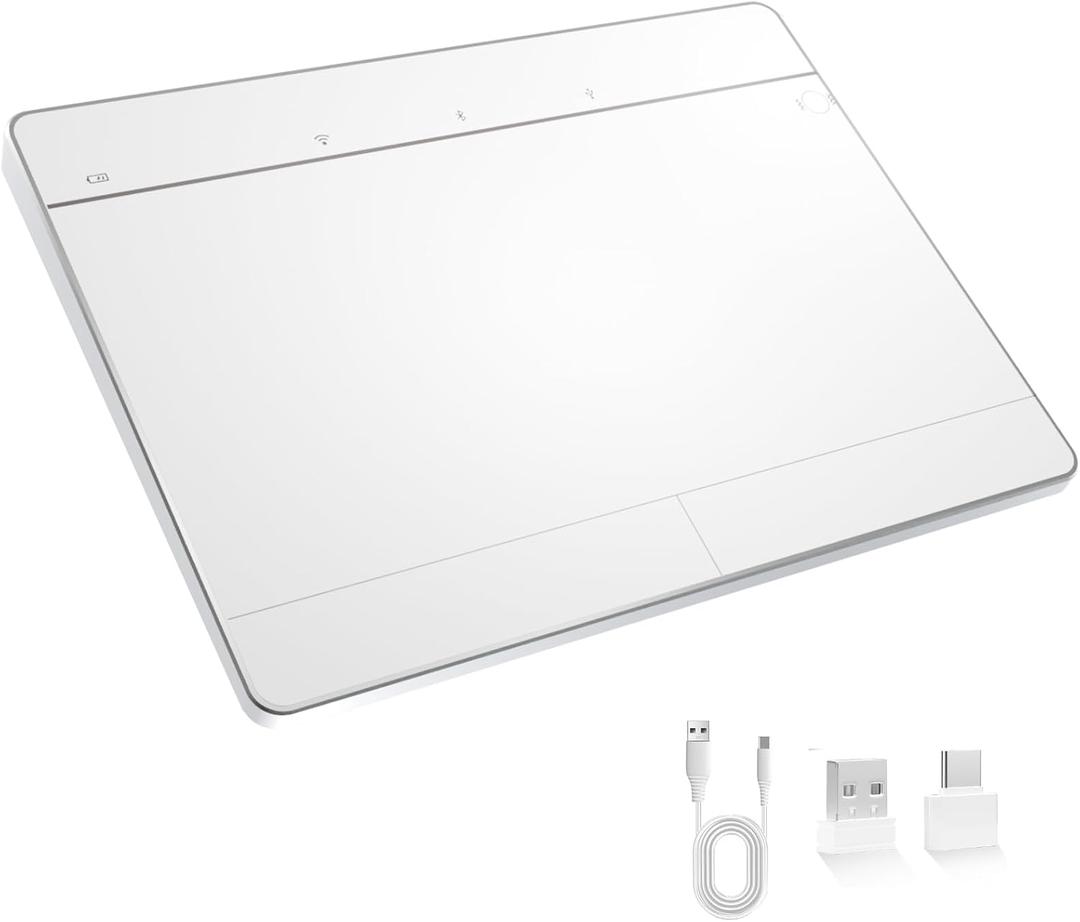 Wireless Bluetooth Trackpad for Windows 10/11, Supports 3 Connection Modes, High-Precision Multi-Gesture Touchpad, Compatible with PC Laptop Computer