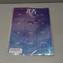 Annual Year-at-A-Glance Calendar Sticker Decal | Removable and Repositionable (Peony 2025, 6 x 9 inches)