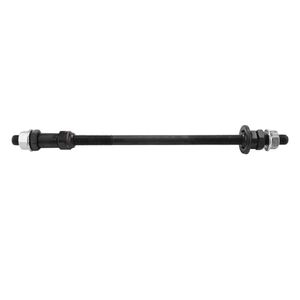Lengthened 240mm Mountain Bike Snow Bike Bicycle Rear Axle Refitted Solid Axle Rear Axle Bicycle Accessory Axle, Black