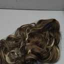 REECHO Ponytail Extension, 24" Claw Clip Ponytail Extension Wavy Ponytails Hair Extensions Jaw Clip on Pony Tails Natural Synthetic Hairpiece for Women Daily, Medium Brown Ash Blonde