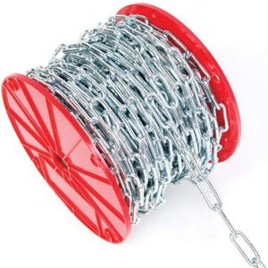Koch 721926 Trade Size 2/0 Diameter by 100-Feet, Coil Straight Chain, Tie-Out Chain, Zinc Plated, up to 520 lbs. Working Load Limit