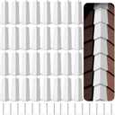 Therwen 32 Pcs Aluminum Siding Corners 8 Inch Outside White Corner Caps Smooth Siding Trim, Metal Nails Included for Mobile Home House Exterior