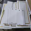 DWVO Farmhouse Wooden Dresser TV Stand with Power Outlet, 6-Drawer Dresser with Large Storage Drawers and Bar Handles, Ideal for Living Room, Hallway, 47.2" L x 15.7" W x 33.4" H - White & Walnut