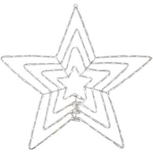 LED Lighted 8-Function Layered Stars Outdoor Christmas Decoration - 24.5"