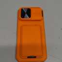 SSLOTSCASE for iPhone 17 Pro Max Case with Card Holder & Camera Stand & Kickstand & Slide Camera Lens Cover & Wallet, MilitaryGrade Heavy Duty Phone Case Cover for iPhone 17 Pro Max 6.9'', Orange