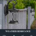 Solar Wall Lights Outdoor, Solar Dusk to Bawn Lights with LED Light Source, Waterproof Porch Lights Outdoor for Front Yards, Backyards, Porch, Garages, HS165S-1