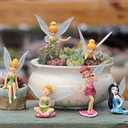 6Pcs Set Miniature Fairies Figurines Accessories, Planter Pot Hanger Decorations Fairies Flower Pot Plastic Fairy Garden Figurines Angel Accessories Ornaments for Outdoor Decor