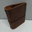Travelers Notebook Cover with Inner Pockets, Card Slots and Pen Holder, Passport Size, Dark Brown