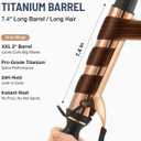 ORYNNE Titanium 2 Inch Curling Iron，Extra-Long Barrel for Long Hair, Curling Iron 2 Inch with Dual PTC Heater, 12 Heat Settings Big Barrel Curling Irons, 60 Mins Auto-Off & Dual Voltage