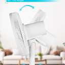 BLACK+DECKER 12-Inch Dual Blade Table Fan with Remote, BFDTD12VW, Desk Fan for Home and Office, Tabletop Fan with 3 Speed Settings, 90-Degree Oscillating Fan with Adjustable Tilt, White