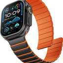 Sport Magnetic Bands Compatible with Apple Watch 49mm 46mm 45mm 44mm 42mm Men, Waterproof Silicone Strong Magnet Loop Replacement Strap for iWatch Ultra 3 2 1 Series 11 10 9 8 7 6 5 4 3 2 1 SE