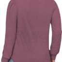 VISLILY Womens-Plus-Size-Dressy-Tops Trendy Puff Long Sleeve Casual Shirts (Purple, XXL)