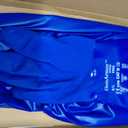 AnTools 25" Heavy-Duty PVC Chemical Gloves, Waterproof Long-Sleeve Work Gloves with Cotton Liner and Non-Slip Grip, for Lab, Pool Cleaning, Oil, and Industrial Work, Blue, Large