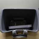 Rubbermaid Step-On Trash Can with Lid, 8.25-Gallon, Gray, Easy Clean Wastebasket for Home/Kitchen/Bedroom/Office