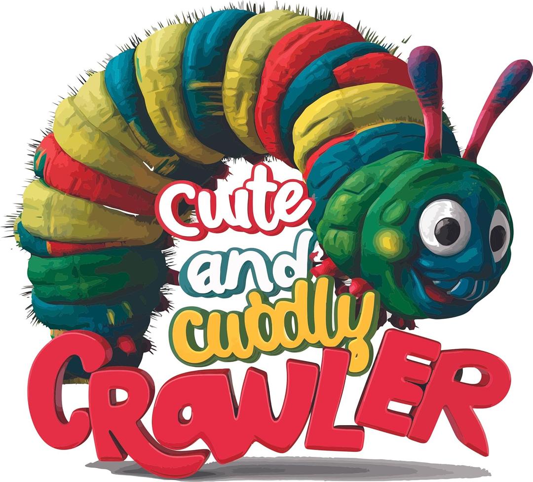 Cute and Cuddly Crawler Quote Very Hungry Catepillar Wall Decal Wall Dcor Vinyl Sticker Size: 26 x 26