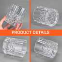 12 Sets Plastic Whiskey Glasses 14 oz Unbreakable Whiskey Drinking Glasses Old Fashioned Cocktail Cups Plastic Water Tumblers Clear Wine Cup Shatterproof Short Tumbler for Indoor Outdoor
