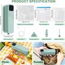 Mini Vacuum Sealer for Food, 3 in 1 Portable Vacuum Food Sealer Machine with 15 Vacuum Bags, Wet and Dry Use, Digital Countdown Timer, Ideal for Home Kitchen and Travel Use