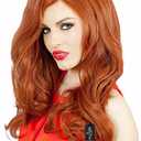 ALLAURA Jessica Rabbit Wig Realistic Long Red Hair Fits All Non-itch, Restyle & Reuse - for Fancy Dress, Cosplay, & Anime