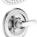 8" Rain Shower Faucet Compatible with 13/14 Series Tub Trim Kit, High Pressure Round Rain Shower Head& Handle Set System, Chrome (Valve& Catridge Not Inclued)