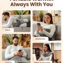 HENNCHEE Heating Pad for Neck and Shoulders and Back Pain Relief, Battery Wireless Heated Wrap Weighted Neck Warmer Grey