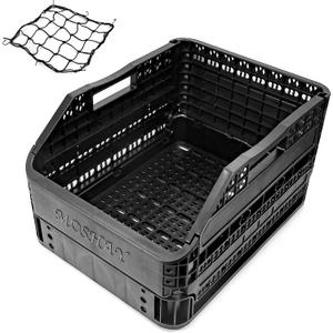 MOSHAY Bike Bicycle Foldable Rear Basket - Patented Design Easy to Install Bike Storage Rear Basket with 32L Large Capacity - Premium Quality Durable Resistant to Heat & Corrosion MOSHAY Bike Bicycle Foldable Rear Basket - Patented Design Easy to Install Bike Storage Rear Basket with 32L Large Capacity - Premium Quality Durable Resistant to Heat & Corrosion