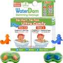 WaterDam A-Series Swimming Ear Plugs Ultra Comfy Great Waterproof Earplugs (Mixed Sizes, Size 1A+1: Toddler Little Kids 10m-6yrs & ExtraSmall Ear Women&Teens)