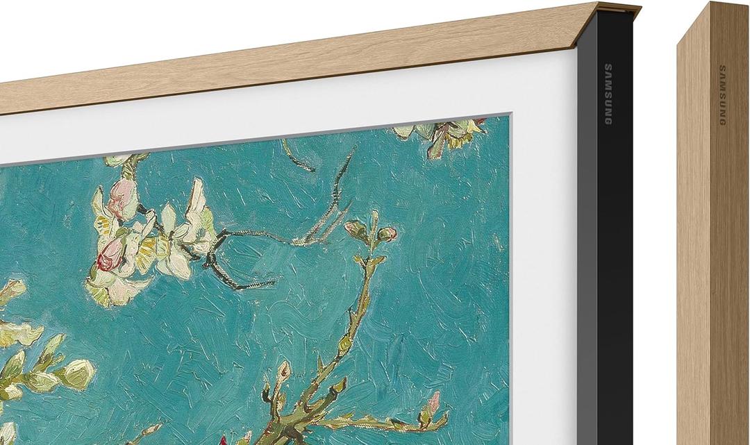 Samsung 85 The Frame Customizable Bezel for TV, Magnetic Mount, Match Television to Room Dcor, Interchangeable Designs and Colors, Modern Teak, VG-SCFA85TKBZA, 2021